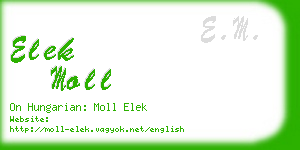 elek moll business card